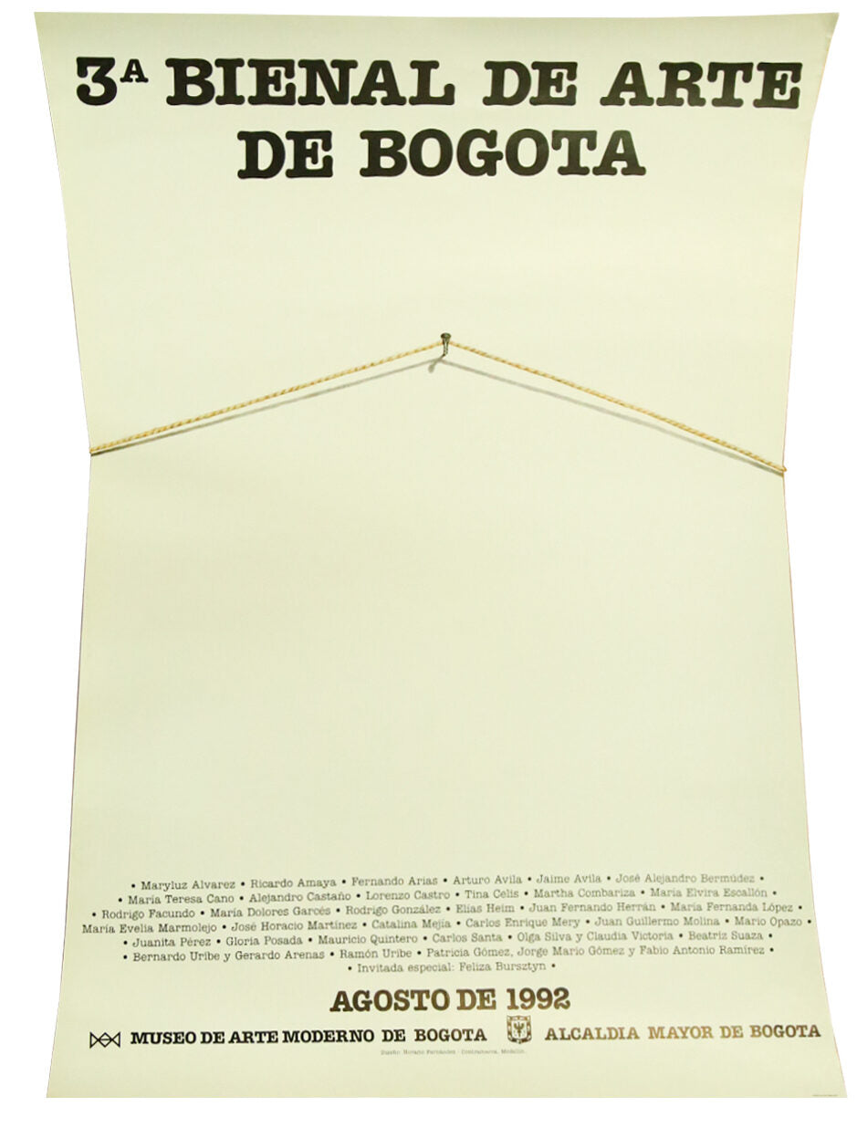 Afiche III Bienal de Arte de Bogotá 1992