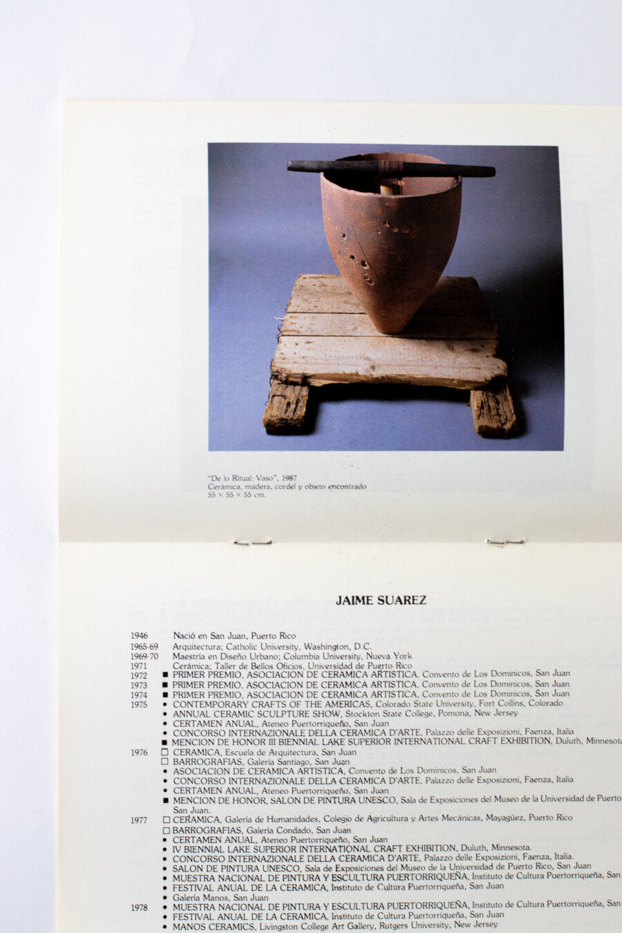 Jaime Suarez, De lo ritual