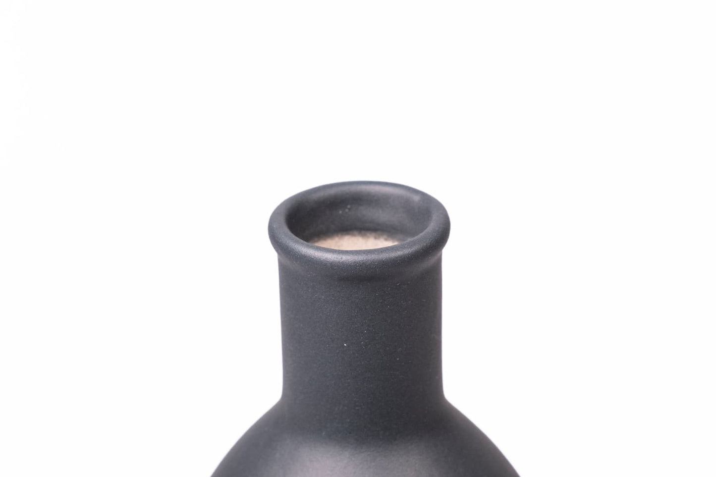 Maceta en cerámica mate azul grisáceo