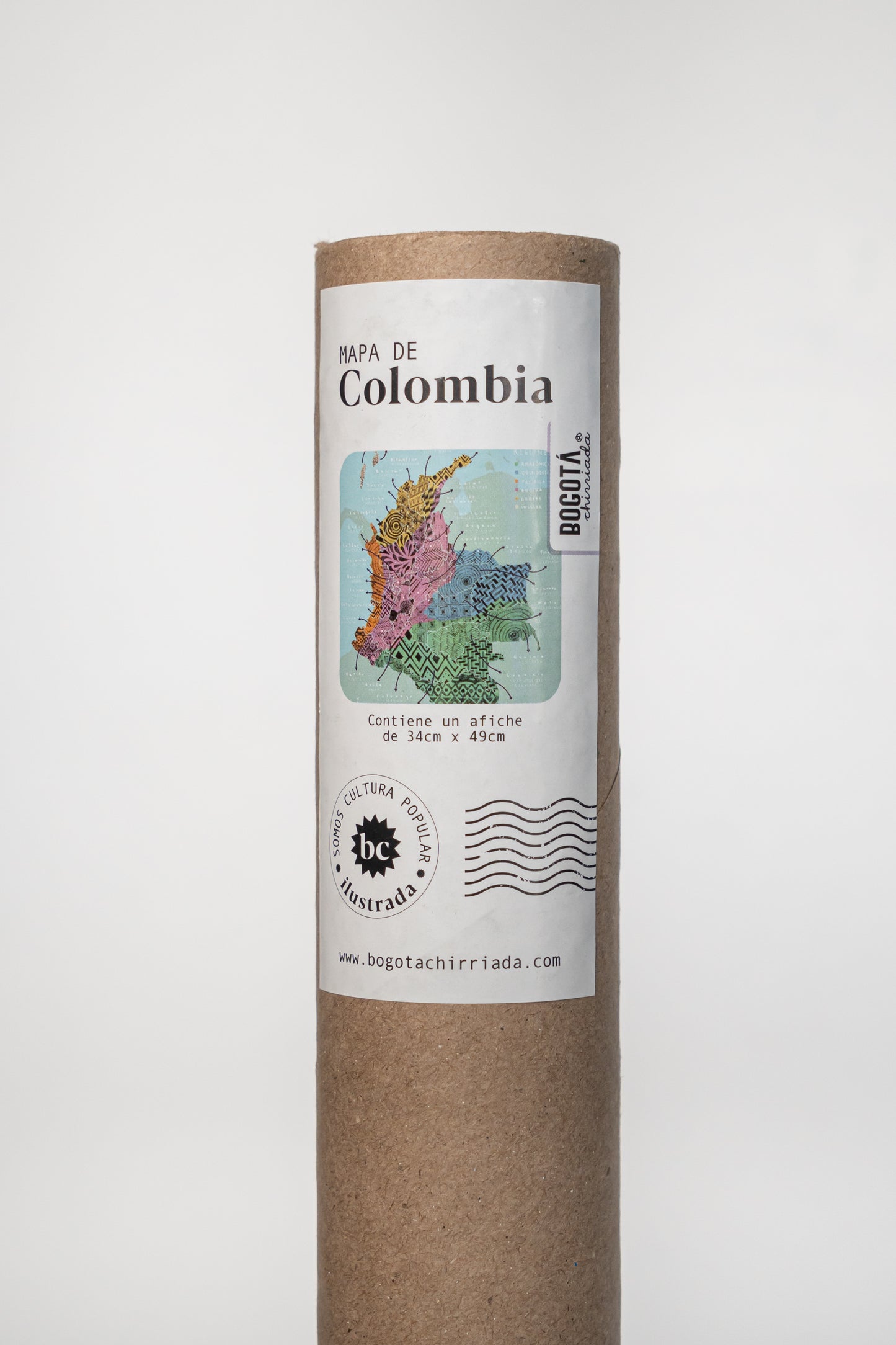 Mapa chirriado de regiones de Colombia