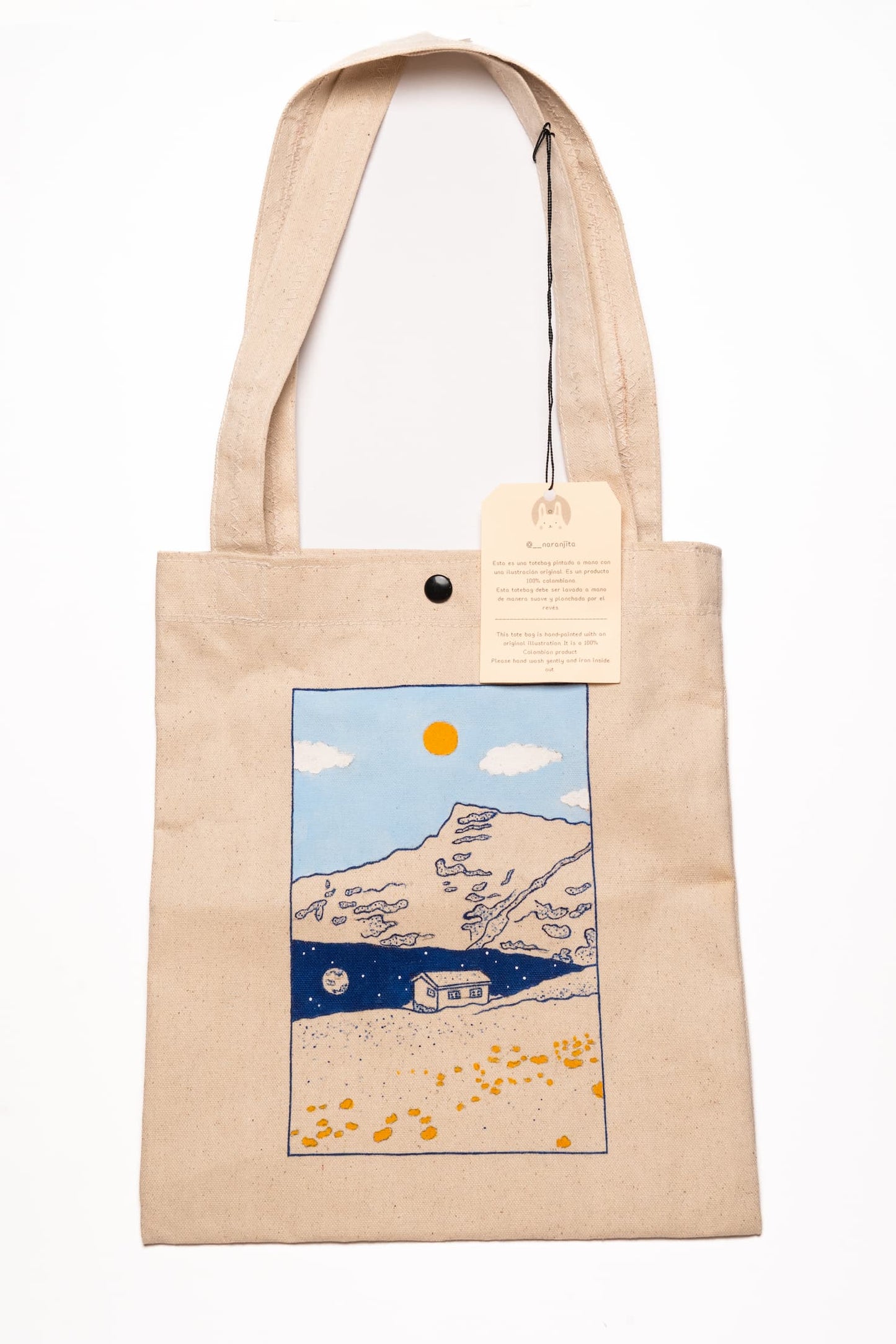 Tote bag Paisaje azul de laguna