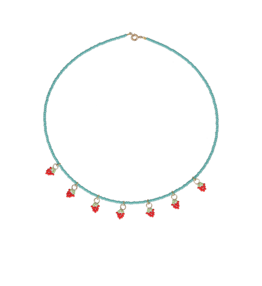 Collar "Jardín de fresa"