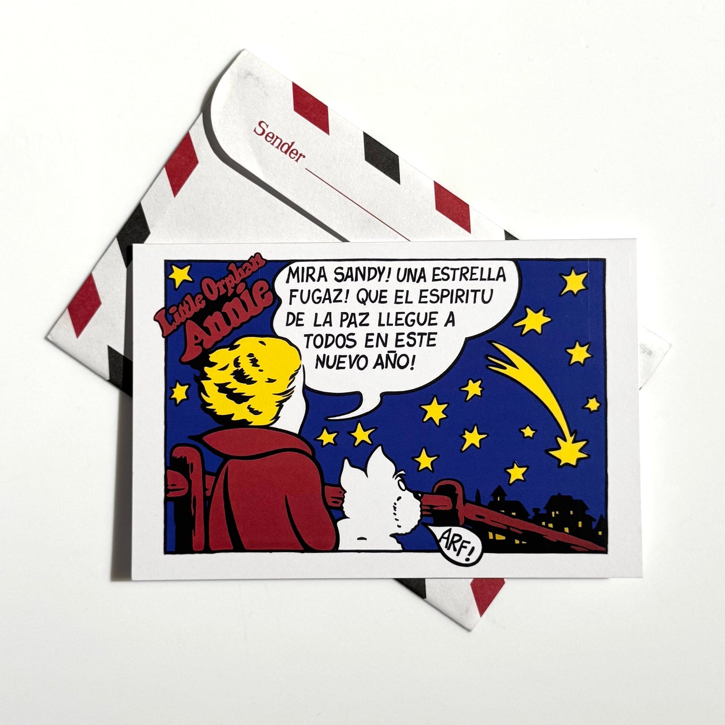 Tarjeta Little Orphan Annie. Alvaro Barrios