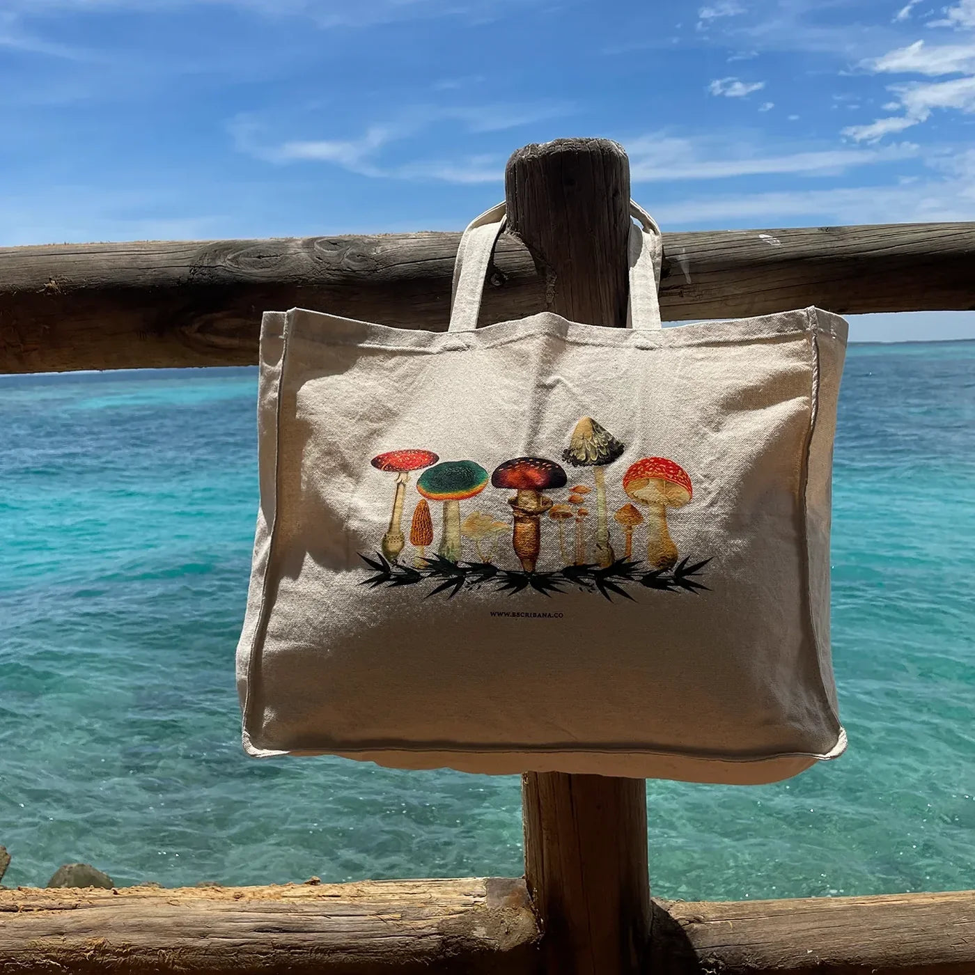 Tote Bag de Lona con Diseño Mush | Escribana