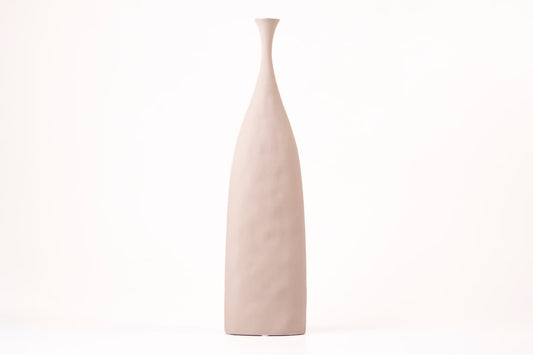 Jarrón de cerámica contemporánea color blanco
