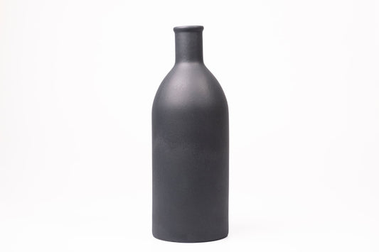 Maceta en cerámica mate azul grisáceo