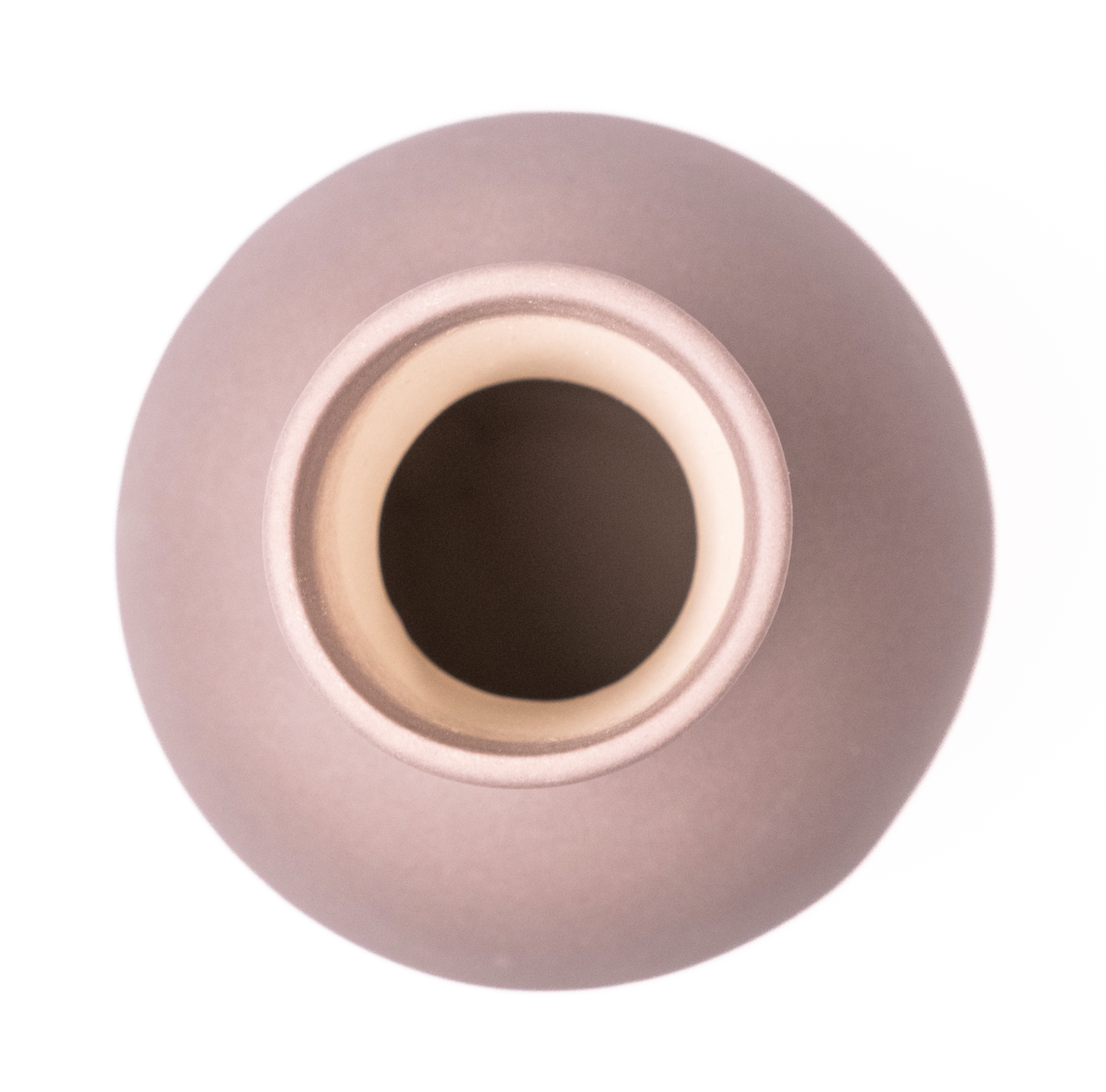 Florero morado redondo