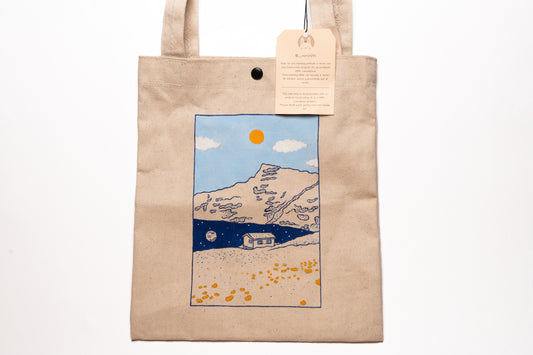 Tote bag Paisaje azul de laguna