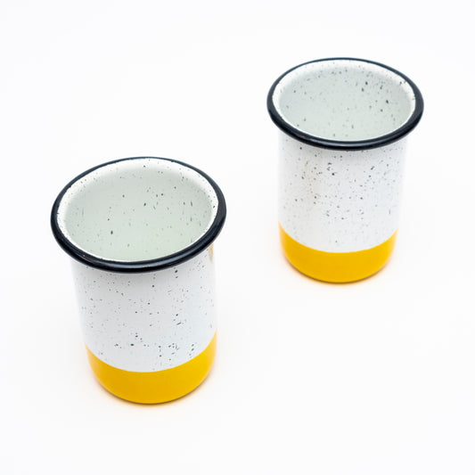 Set de 2 vasos en cerámica esmaltada